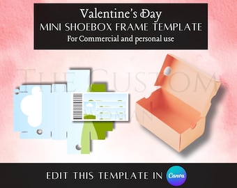 Gift For Him, Gift For Boyfriend, Gift For Husband, Mini Shoe Box Template, Shoe Box Svg, Sneaker Box Template, Shoe Box Party Favor