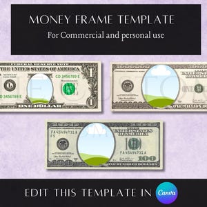 Modelo de moldura para festa de formatura no Canva, lembrancinhas personalizadas, modelos de notas de dólar, modelo de nota de um milhão de dólares, dinheiro para festa, aniversário