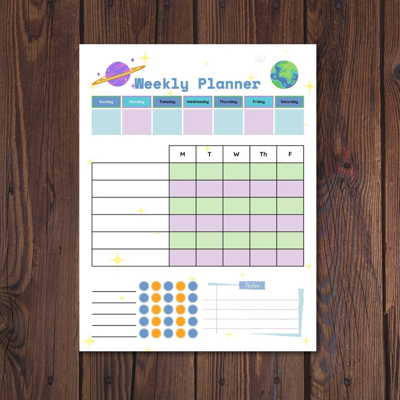Variety Pack of Student Planner Pages - Printable & Digital Fillable - Etsy