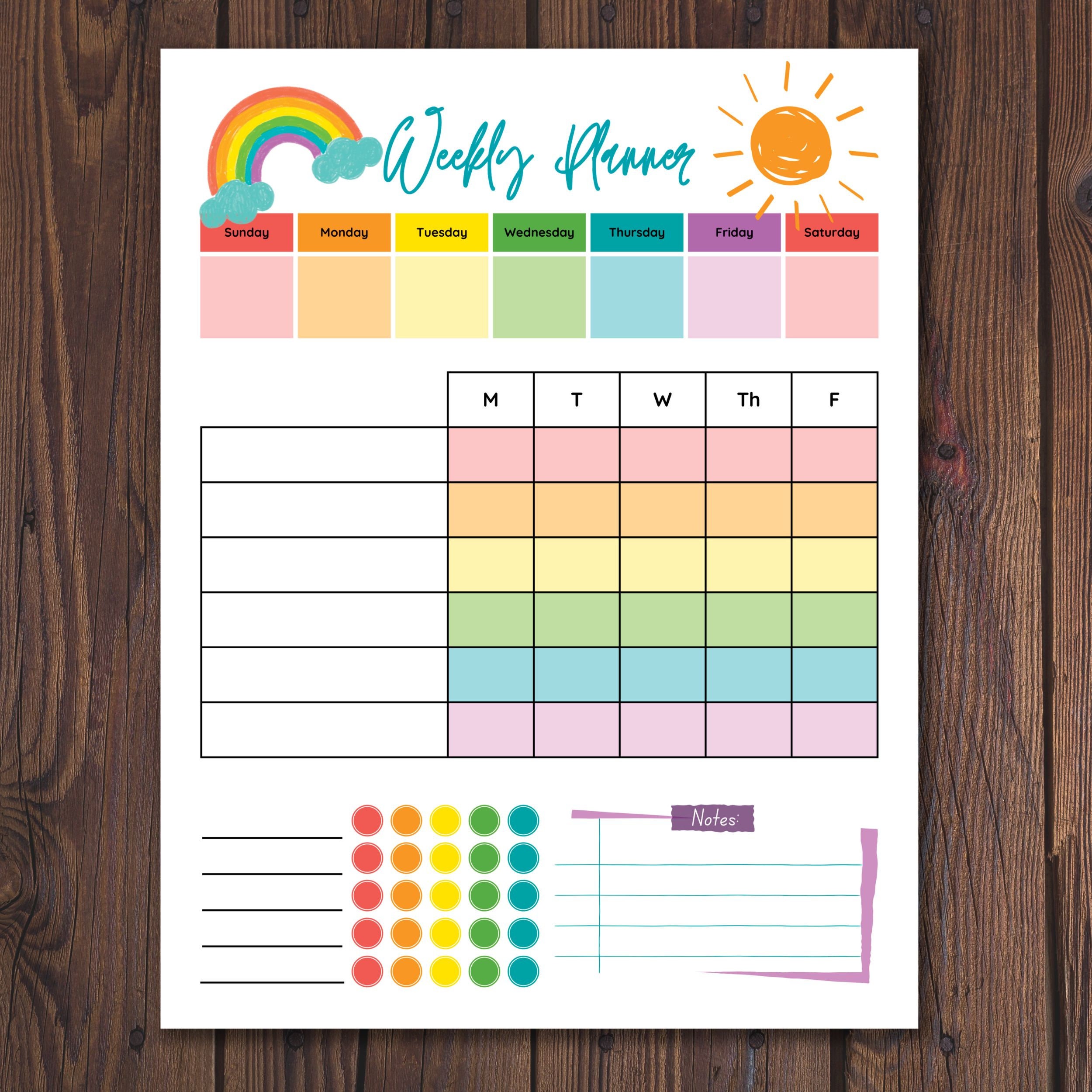 Variety Pack of Student Planner Pages - Printable & Digital Fillable - Etsy