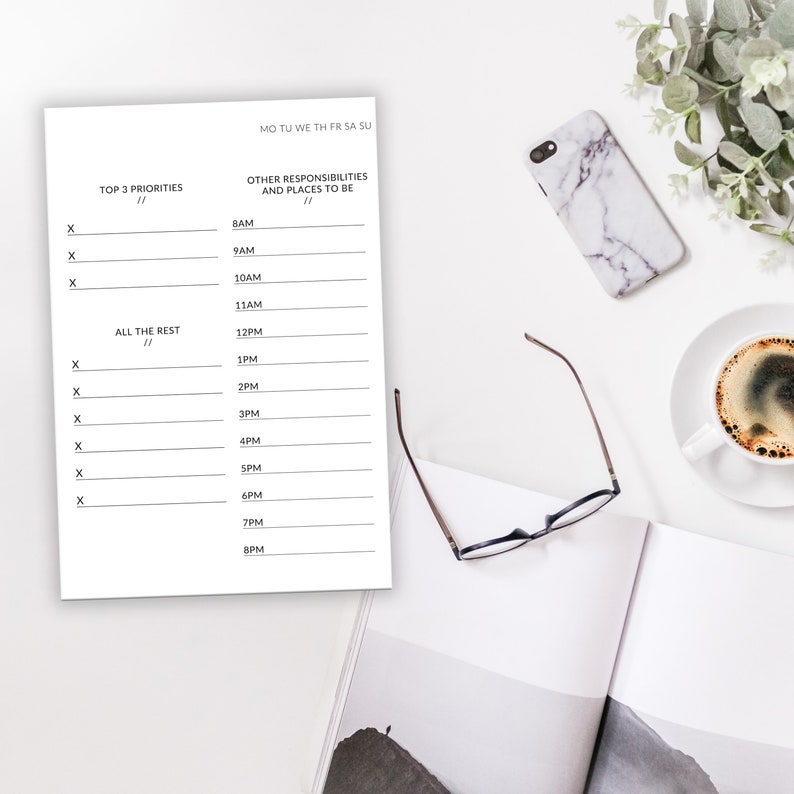 Daily Schedule Sheet Printable image 1