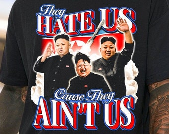 They Hate Us Cause They Ain't Us T-Shirt - Vintage 90s Graphic Style "They Hate Us Cause They Ain't Us" Shirt - Trendy Tee For Men and Women