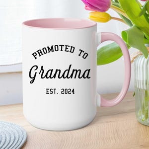 Promoted to Grandma Mug: Personalized Pregnancy Announcement Gift