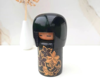 Vintage creative  kokeshi doll "Grapevine" by Seifu Gono . 15 cm