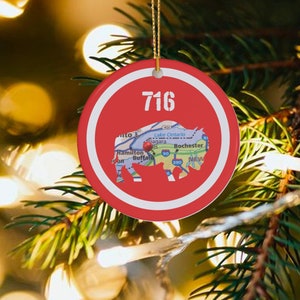 716 Christmas Ornament, Buffalo NY Ornament,  Buffalo Christmas Ornament, Holiday Decor,