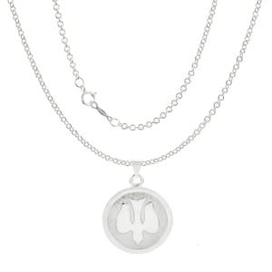 SHARP Holy Spirit Necklace / Trident Medalion, Sterling Silver 925, MADE in USA