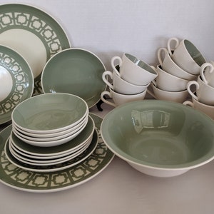 Vintage 1960s Harkerware Green Persian Key - many styles