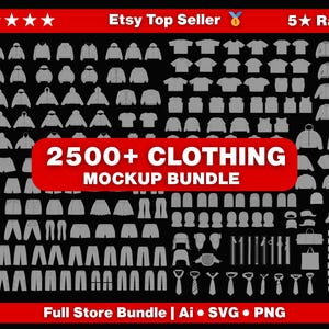 Ultimatives Kleidungs Mockup Bundle: 2500+ Streetwear & Bekleidung Vorlagen (AI, PNG, SVG, Procreate)