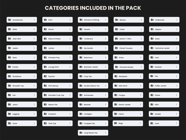 Streetwear Clothing Mockups with Free Tech Pack Templates - 5500 vector mockup bundle, list of the mockups included. From hoodies to sweatpants, we got them all.