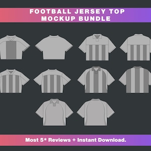 Football Jersey Mockup Pack: Vector Templates & Brand Kit (Digital Download