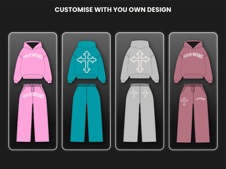 1000 Activewear Mockups Pack | Male and Female Gymwear Vector Templates in SVG and PNG | Fitness Apparel Mockup bundle for Clothing Brands image 2