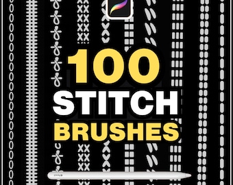 100+ Procreate stitch brushes | Realistic fashion stitches Brushset Clothing Design Brushes, Streetwear Brush-set files