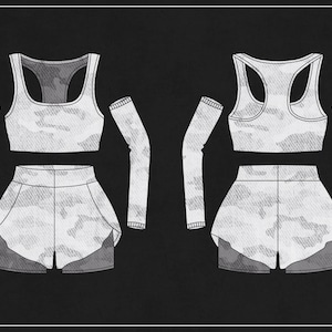 1000 Activewear Mockups Pack | Male and Female Gymwear Vector Templates in SVG and PNG | Fitness Apparel Mockup bundle for Clothing Brands image 8