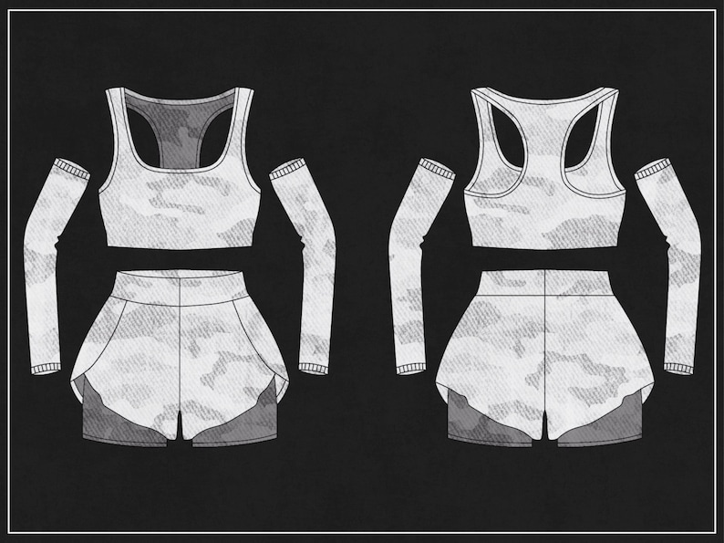 1000 Activewear Mockups Pack | Male and Female Gymwear Vector Templates in SVG and PNG | Fitness Apparel Mockup bundle for Clothing Brands image 8