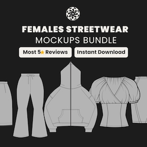 Mockups för streetwear-kläder för kvinnor | 500+ modemallar (AI, SVG, PNG)