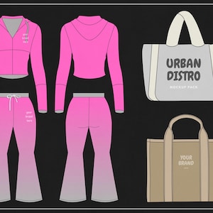 500 Women’s Activewear Mockup Pack | Vector Gymwear Templates | Mockups for Fitness Brands and Designers image 7