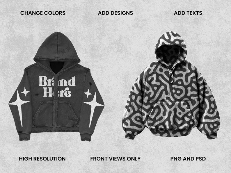 250+ Realistic Mockups Bundle | Streetwear Clothing Mockup pack | Front View image 2