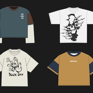 5500+ Streetwear Clothing Mockups and Tech Pack Vector Templates pack for Fashion Brand Design Illustrator Photoshop Procreate AI PNG SVG image 6