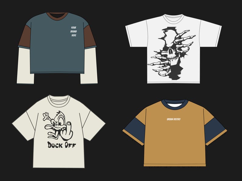 5500+ Streetwear Clothing Mockups and Tech Pack Vector Templates pack for Fashion Brand Design Illustrator Photoshop Procreate AI PNG SVG image 6