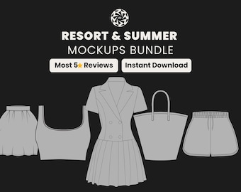 Summer Clothing Mockup Bundle: 400+ Fashion Templates (Digital Download)