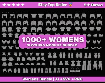 Women&#39;s Clothing Mockup Templates: 1000+ Vector Apparel Designs (AI, PNG, SVG, Procreate)