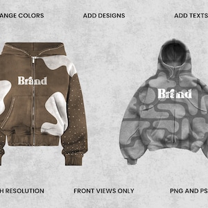250+ Realistic Mockups Bundle | Streetwear Clothing Mockup pack | Front View image 8
