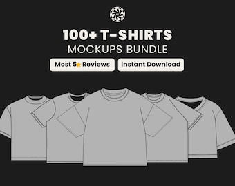 T-Shirt Mockup Bundle | 100+ Tee Templates SVG & PNG