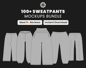 Sweatpants Mockup Pack | 100+ Vector Jogger Templates (SVG & PNG)