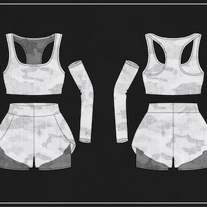 500 Women’s Activewear Mockup Pack | Vector Gymwear Templates | Mockups for Fitness Brands and Designers image 3