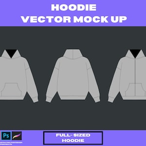 Hoodie Mockup Bundle: Clothing Brand Vector Templates (AI, PNG, SVG)