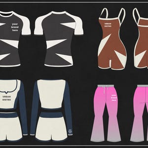 400 Activewear Mockup Bundle | Male and Female Gymwear Vector Templates in SVG and PNG | Fitness Apparel Mockups for Clothing Brands image 5