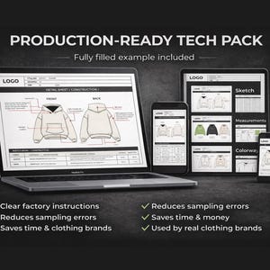 Fashion Tech Pack Template Bundle | Customizable Clothing Techpack for Apparel Designers and Brands | Garment Specification Sheets image 11