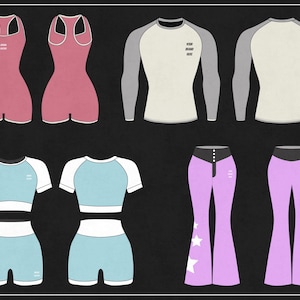 400 Activewear Mockup Bundle | Male and Female Gymwear Vector Templates in SVG and PNG | Fitness Apparel Mockups for Clothing Brands image 6