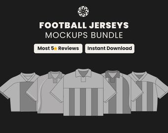 10 Football Jersey Mockup Pack | Vector Templates for Clothing Sportswear Brands | Editable SVG PNG Soccer Kit Mockups