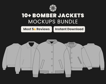 Bomber Jacket Mockup Pack | Streetwear Vector Templates (SVG & PNG)