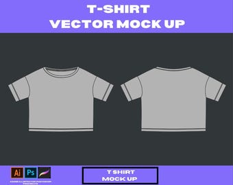 T-Shirt Vektor Mockup: Bearbeitbares Bekleidungs Template (PNG, SVG)