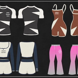 1000 Activewear Mockups Pack | Male and Female Gymwear Vector Templates in SVG and PNG | Fitness Apparel Mockup bundle for Clothing Brands image 3