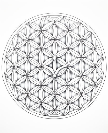 Flower of Life Vol. 4 25 Relaxing Coloring Sheets - Etsy