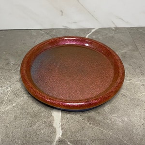 Round Resin Trinket Dish | Red Blue | Tabletop Organization | Jewelry Tray | Stylish Gift | Handmade Home Decor | Round Candle Holder