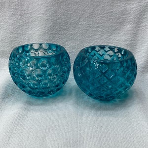 Round Resin Candle Holder | Turquoise | Votive or Tealight Holder | Circle or Diamond Pattern | Handmade Home Decor | Gorgeous Candle Holder
