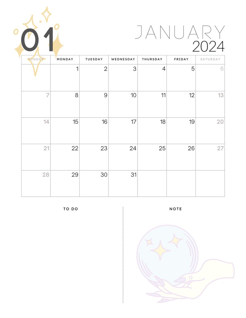 2024 Witchy Calendar Etsy
