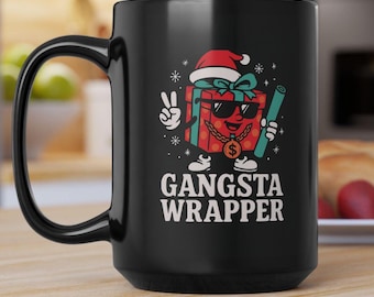 Tazza in ceramica Gangsta Wrapper, divertente regalo di Natale