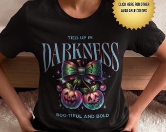 Camiseta Bella de Halloween con calabazas: Camiseta gótica espeluznante