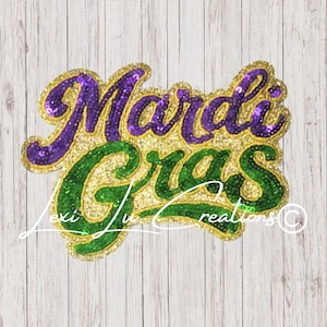 3in Mardi Gras Letter Patch