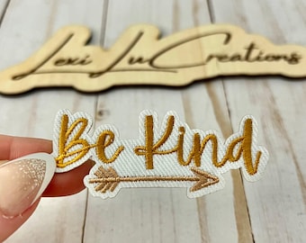 Be Kind Arrow Embroidered Patch – Inspirational Iron-On Patch