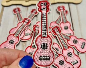 Pink Guitar Hat Patch