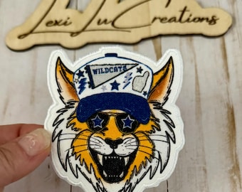 WILDCAT Mascot Iron On Patch | Preppy Patch | Wildcats | Kentucky Patch