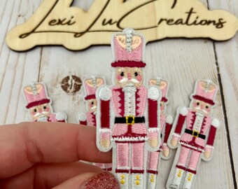 Pink Nutcracker Iron On Patches | Hat Patch | Embroidered Patch | Christmas | Holiday