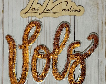 Tennessee Vols Sequin Iron On Patch | Orange Sequin Patch | Vols | Tennessee Patch