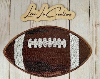 Glitter Football Patch - Iron On Applique
